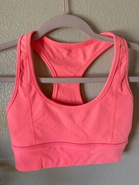 SASKI Coral Pink Racerback Sports Bra